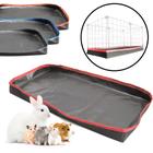 Bandeja Higiênica Impermeável para Cercado Porquinho da Índia Coelho Hamster 40x80 Nylon Preto com Viés