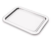 Bandeja Inox Hospitalar 28x42 Cm Multiuso Esterilização Aço Inoxidavel Servir Casa Cozinha Bar Escritório