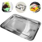 Bandeja Inox Retangular Rasa 36 X 27 Multi Uso Servir