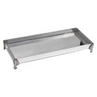 Bandeja Luxo Vidro Sala Lavabo Banheiro Com Pés Metal 25x10