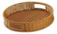 Bandeja Organizadora Vime Rattan Alça Claro 30x4,5cm