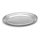 Bandeja para porções oval travessa em aço inox rasa 22x15