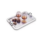 Bandeja retangular 28x42 cm com alça inox forma 802025/42