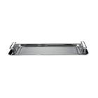 Bandeja Retangular Aço Inox Com Alça Pérola 14x44cm