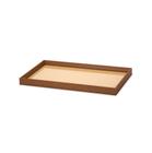 Bandeja Retangular em MDF Marrom com Rattan 3x45x27cm - Mart