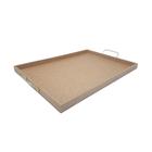 Bandeja Retangular Lisa Simples com Alça 40x30x2,5 Mdf 6mm Madeira