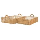 BANDEJA RUSTICA DECORATIVA EM RATTAN 61cm COM ALÇAS