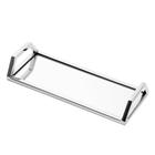 Bandeja, Suporte 30cm De Aço Inox Retangular Espelhada Dov Wolff - R27054