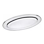 Bandeja Travessa Oval Rasa Inox Média Para Servir 33,8Cm Bar