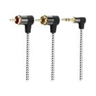 Banhado a Ouro 3.5mm Jack Para 2rca Ofc Cabo De Áudio 30cm Para Alto-falantes Amplificador - Bochara