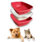 Banheira caixa peneira de areia sanitaria rapida 3 peças Gato cat felino felina bandeja Higiênica original furacão pet