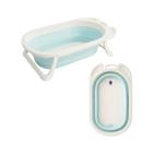 Banheira De Bebê Infantil Banheirinha Dobrável Portátil Confortável Compacta Banho Segurança Azul