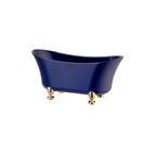 Banheira Decorativa 500ml Azul Multiuso Cachepô Lavabo Luxo