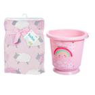 Banheira Infantil Sensitive 17 Litros e Mantinha Rosa Menina