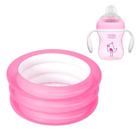 Banheira Inflável 80L Piscina (+2 Anos) Rosa E Copo 200Ml