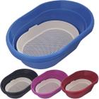 Banheira para Gato Plástico Caixa de Areia Sanitário Banheiro Furacão Pet Furba Glamour Azul