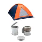 Banheiro Portátil Ecocamp Light 15L + Barraca Camping Panda NTK 3 pessoas Coluna D'água 600mm - Nautika NTK