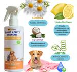 Banho A Seco Anti Odor Cães E Gatos Limpa E Hidrata Petfleur - Camomila 240 ml