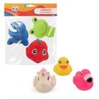 Banho Feliz Mordedor Amiguinhos - 3 peças Animais De Brinquedo Soft Para Bebe Macio - Pica Pau