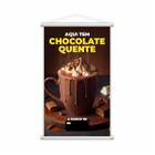 Banner Aqui Tem Chocolate Quente Preço Preto Lona Grande