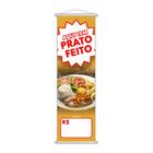 Banner Aqui Tem Prato Feito Restaurante Preço 100X30Cm - Plimshop