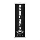 Banner Barbearia Barbeiro Barba Caveira Serviço 100x30cm