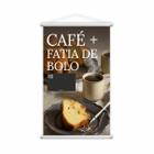 Banner Café Fatia De Bolo Preço Cafeteria Lona 60X40Cm