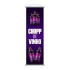 Banner Chopp De Vinho Garrafas Bebidas Lona 100X30Cm