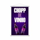 Banner Chopp De Vinho Garrafas Bebidas Lona 80X50Cm