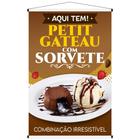 Banner Divulgação Petit Gateau com Sorvete Sorveteria