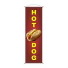 Banner Hot Dog Cachorro Quente Lanche Serviço Lona 100X30Cm