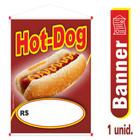 Banner Hot Dog modelo 02 - Carrinho de Hot Dog - Lanchonete - 2 Tamanhos 40cm x 60cm e 60cm x 90cm