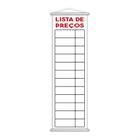 Banner Lista de Preços Tabela Serviço Vendas Lona 100x30cm