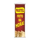 Banner Pastel Frito Banca Comida Serviço Vermelho 100x30cm