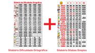 Banner Pedagógico Kit 2 und - Silabário Dificuldade Ortográfica + Sílabas Simples - 50x80cm