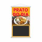 Banner Prato do Dia Restaurante Preço Fundo Preto Grande
