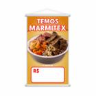 Banner Temos Marmitex Preço Fundo Branco Comida 60x40cm - PlimShop