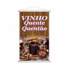 Banner Vinho Quente Quentão Bebidas Xícaras 60x40cm