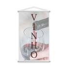 Banner Vinho Tinto Bebida Uva Taça De Vidro Lona Grande