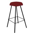 Banqueta Alta Lari Eiffel Hexágono Cozinha Bar Balcão Bistrô Ferro Preto material sintético Vermelho - Ahazzo Móveis