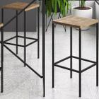 Banqueta Alta Steel Quadra Conjunto 2 Peças Vermont/Preto - Artesano