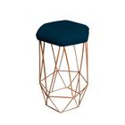 Banqueta Aramada ul Marinho Base Ferro Rose Gold Web Shop