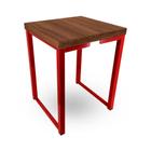 Banqueta Banco Nova York Industrial Cozinha Área Gourmet Balcão Vermelho Villandry