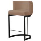 Banqueta  decorativa emily base metal preto