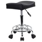 Banqueta giratória KKTONER Square PU Leather Swivel Massage Black