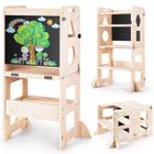 Banqueta Infantil Woodure 4 em 1 Dobrável com Quadro-Negro