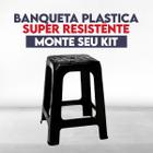 Banqueta Plastico Banco Resistente Suporta Até 110 Kg inplast - 6821