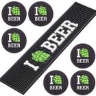 Bar Mat I Love Beer + 6 Porta Copos - Lootus