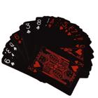 Baralho Black A Prova D'agua - Preto Com Vermelho - Loja Coisaria