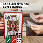 JOGO DE BARALHO COM 3 DADOS - Brazil Color Photo - Loja de varejo